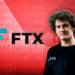 SBF y FTX con gráfico rojo de fondo