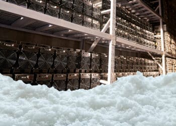 mineros de btc con nieve