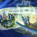 Bitcoin y la bandera de El Salvador.