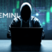 Hacker junto a logo de exchange Gemini.