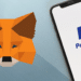Logo de metamask junto a app de paypal.