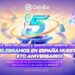 Pancarta promocional de la fiesta del 5to aniversario de CoinEx