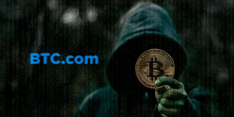 hacker con logo de btc.com