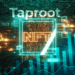 cuadro digital de NFT con Taproot en el fondo