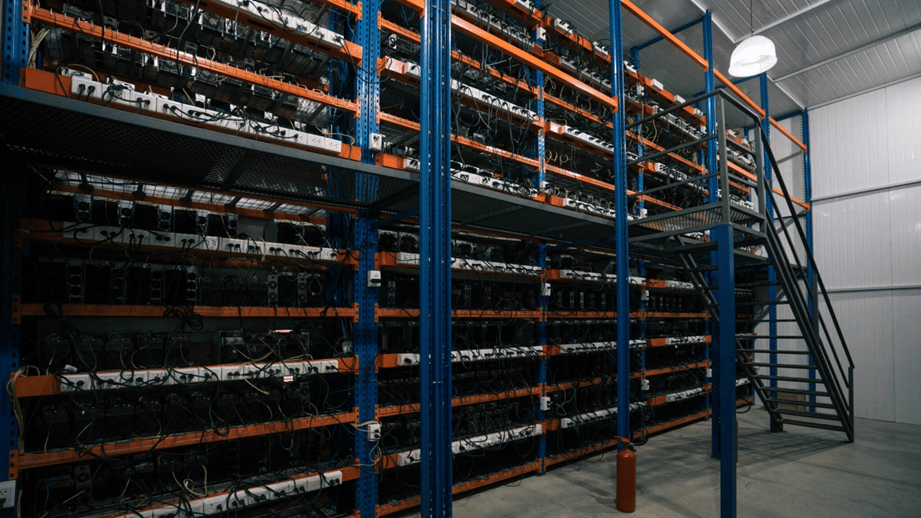 granja de minería de bitoci y criptomonedas.