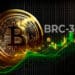 Bitcoin junto a gráfico verde y "BRC-30".