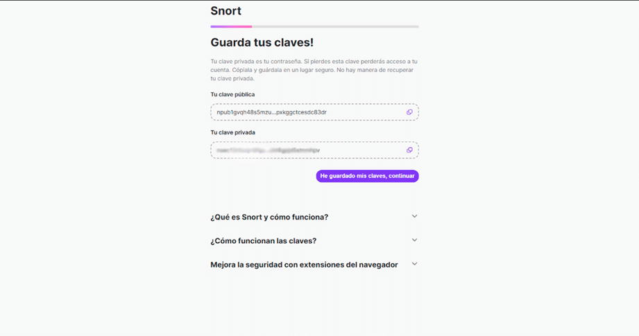 crear cuenta en snosrt.