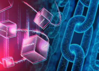 bloques de ordinals conectados junto a cadena digital