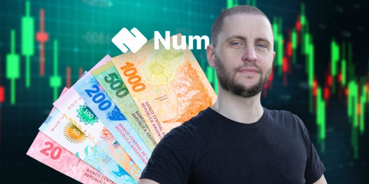 Mariano DiPietrantonio, pesos argentinos y logo de Num