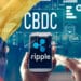 Plataforma de CBDC y logo de Ripple junto a bandera de Colombia.