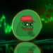 Memecoin pepe, gráfico de mercado verde y bitcoin.