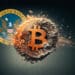 Logo de la SEC y bitcoin.