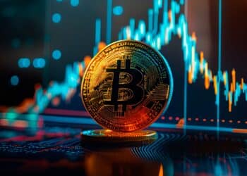 Bitcoin y gráfico de mercado.