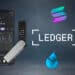 Logo de Ledger Live y criptomonedas.