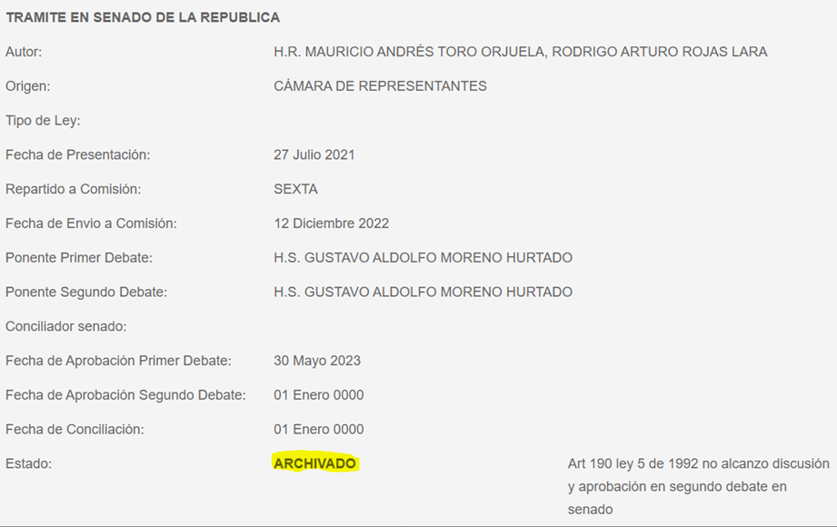Proyecto de ley.