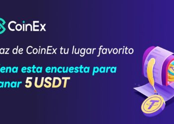 Pancarta promocional de la encuesta de CoinEx.
