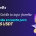 Pancarta promocional de la encuesta de CoinEx.