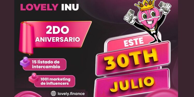 Pancarta promocional del 2do aniversario del Lovely Inu.