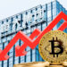 Bitcoin, Evergrande Group y flechas rojas indicando la quiebra.