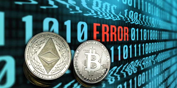 Bitcoin, ethereum y código "error".