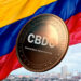 CBDC y bandera de Colombia.