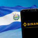 Binance y bandera de El Salvador.
