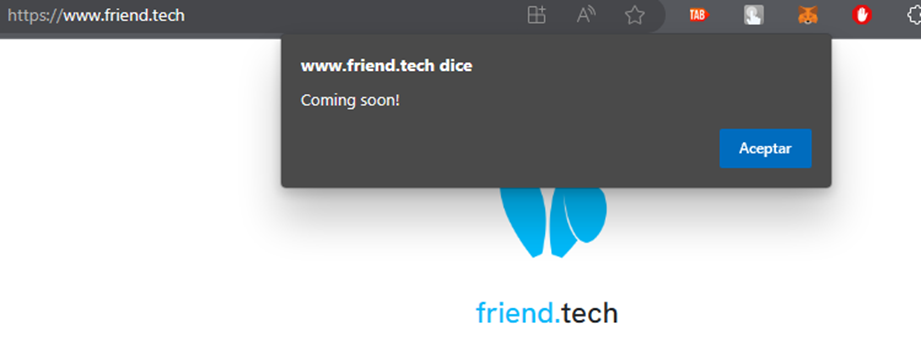 Políticas de privacidad de Friend.tech.
