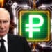 vladimir putin con rublo digital en el fondo