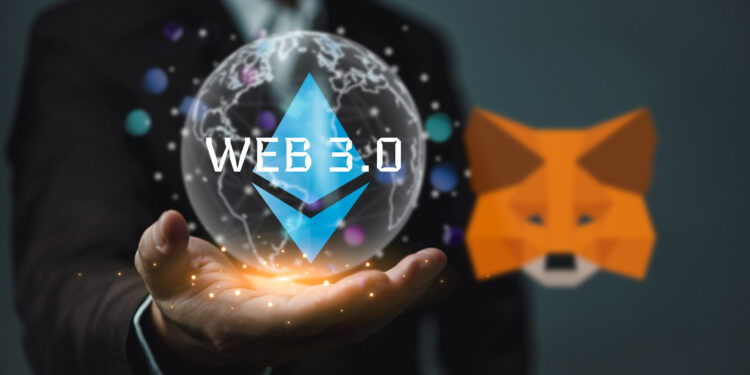 Logo de Metamask, ethereum y web 3