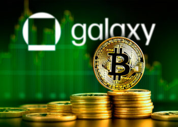 Bitcoin alcista y logo de Galaxy Digital.