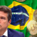 Presidente del Banco Central, bandera de Brasil y bitcoin.