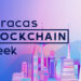 logo de la Caracas Blockchain Week sobre ciudad digital