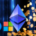 Ethereum, ganancias y logos de Facebook y Microsoft.