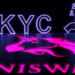 logo de uniswap sobre plataforma oscura con KYC en el fondo