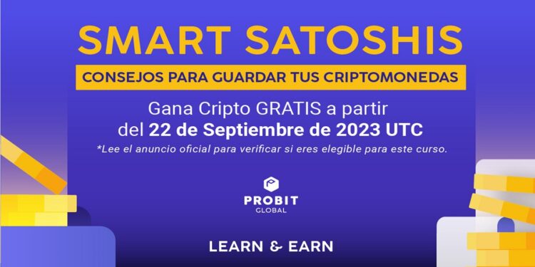 Pancarta promocional del programa Learn & Earn de ProBit Global.