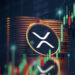 moneda de XRP con grafico de precio