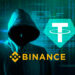 Dos movimientos conectan a una dirección aparentemente hackeada con Binance. 
 Composición por CriptoNoticias. cryptologos.cc ; binance.com ; oz / stock.adobe.com.