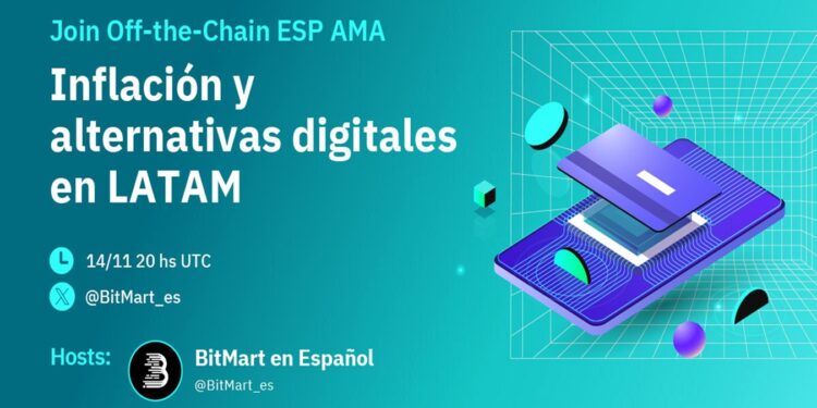 Pancarta promocional del programa Aprende para Ganar (Learn to Earn).de BitMart.