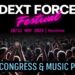 Pancarta promocional del Festival Dext Force en España.