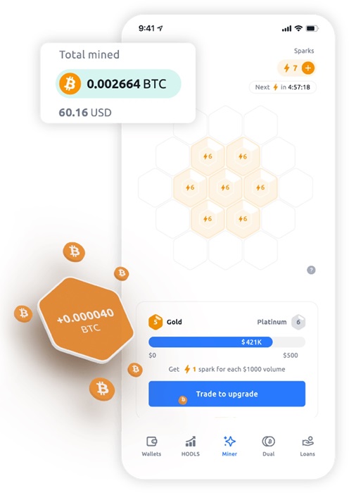 Celular con grupo de rombos amarillos en pantalla.