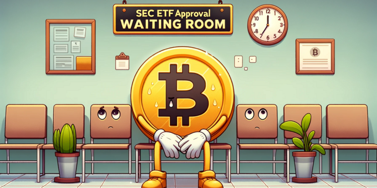 Una vez más, la SEC dilata la toma de decisiones sobre aprobación o rechazo de ETF al contado de bitcoin  - Fuente: OpenAI DALL·E