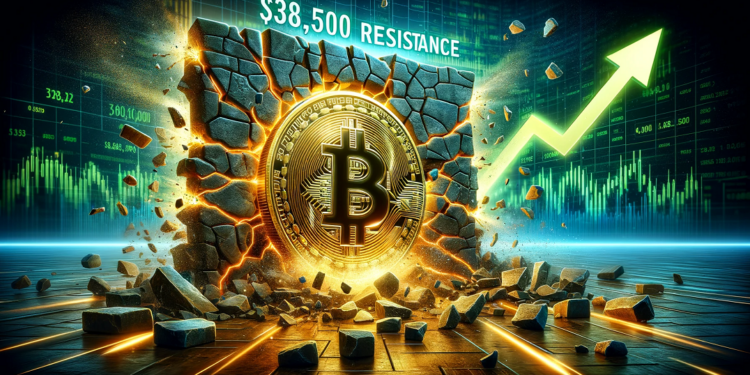 ¿Superará bitcoin los 38.500 dólares pronto? - Fuente: Dall-E, por OpenAI.