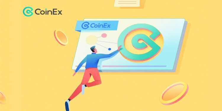 Pancarta promocional de la Entrevista a la Directora de Productos de CoinEx.