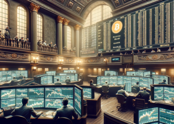 Los ETF de bitcoin al contado ya se comercian en las bolsas de valores estadounidenses. Fuente: Dall-E, por OpenAI.