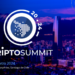Foto de la ciudad de Santiago de Chile con el logo del evento CriptoSummit 2024.