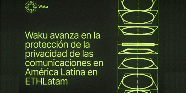 Pancarta promocional del evento ETHLatam de Waku.
