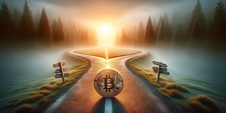 Hay dos escenarios posibles para el precio de bitcoin, según un analista. Fuente: Dall-E, por OpenAI.