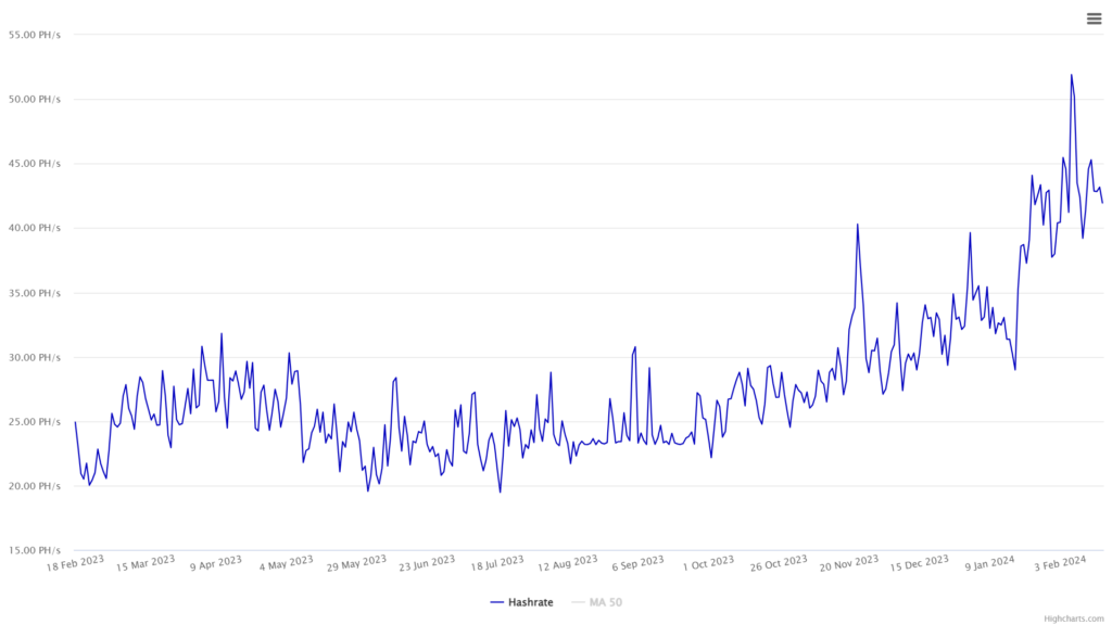 Hashrate Siacoin.