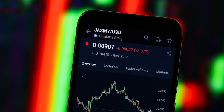 Sube el precio de JASMY. Fuente: stock.adobe.com