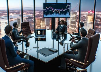 Grandes inversionistas prefieren que gestores se encarguen de administrar sus bitcoins. Fuente: Dall-E, por OpenAI.